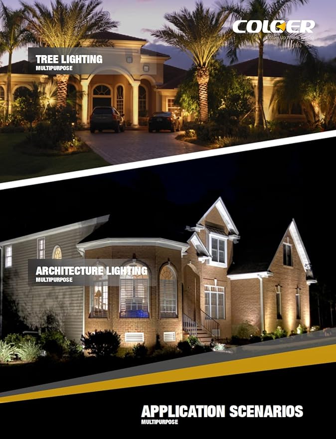 COLOER Die-cast Brass Landscape Spotlight 1-Pack Without Bulb,12V AC/DC Low Voltage Copper Outdoor Lighting with Ground Stake, Directional Garden Patio Spot Up Light (102B Copper Finish)