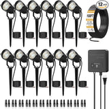 6W Landscape Lighting Kit, Low Voltage Landscape Lights with Transformer 100FT UL-Listed Wire & Connectors, 3000K | Lumora