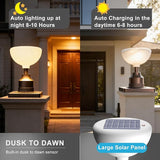 Lightdot Solar Lamp Post Lights 3000K Dusk to Dawn Solar Post Lights with Pier Mount Base, Wireless Waterproof | Lumora