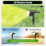 CLAONER Solar Spot Lights Outdoor, 3 Lighting Modes IP65 Waterproof Solar Lights Outdoor, 2-in-1 Solar Landscape | Lumora