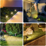 Solar Spot Lights Outdoor, Waterproof Solar Landscape Spotlights 18 LED 2-in-1 Uplights Adjustable Flag Pole Lights | Lumora