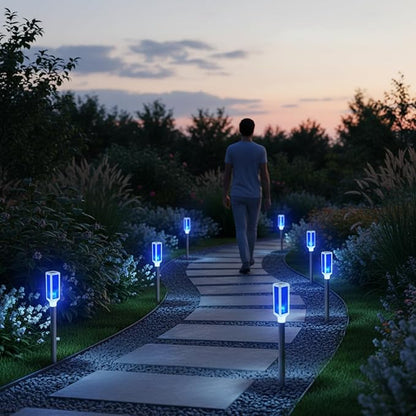 5Pcs Solar Driveway Lights, Waterproof Solar Pathway Lights Outdoor Reflective Road Marker for Deck Sidewalk Stair Step Pathway Driveway, Outdoor, Wal