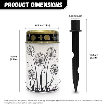 Dandelion Solar Outdoor Lights Floral Cemetery Solar Lights Landscape Lighting Solar Walkway Lights Solar Lights Outdoor Waterproof for Flower Bed, Walkway