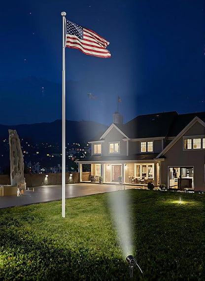30W Ultra Bright Outdoor Spotlight, 5000K Daylight LED Bullet Light with Dusk to Dawn Photocell Sensor, 120V Plug in Landscape Spot Lights for Flag Pole, Yard, Garden, Tree, Statue (2 Pack)