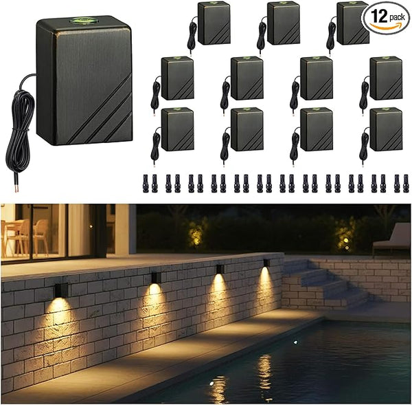 Gardenreet Low Voltage Outdoor Deck Lights - 12V Solid Brass LED Wall Light, Landscape Waterproof Hardwired | Lumora