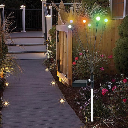Solar Garden Lights Solar LED String Lights Firefly Solar Lights Outdoor Waterproof Firefly Solar Pathway Lights, Solar Stake Lights Outdoor Garden Decoration Garland Lights Camping Lights Solar Light