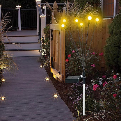 Solar Garden Lights Solar LED String Lights Firefly Solar Lights Outdoor Waterproof Firefly Solar Pathway Lights, Solar Stake Lights Outdoor Garden Decoration Garland Lights Camping Lights Solar Light