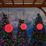 Novelty Lights 10in 150 Light Starlight Sphere, Red, Extra Large Ornament Ball - Outdoor Security Flood Light | Lumora
