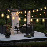 10FT Outdoor String Lights - LED Waterproof Patio Lights with Shatterproof ST38 Edison Plastic Bulb, Connectable | Lumora