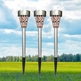 6Pcs Solar Mosaic Border Lawn Garden Lights, LED Mosaic Stake Lights Pathway Landscape Lighting for Patio Walkway | Lumora