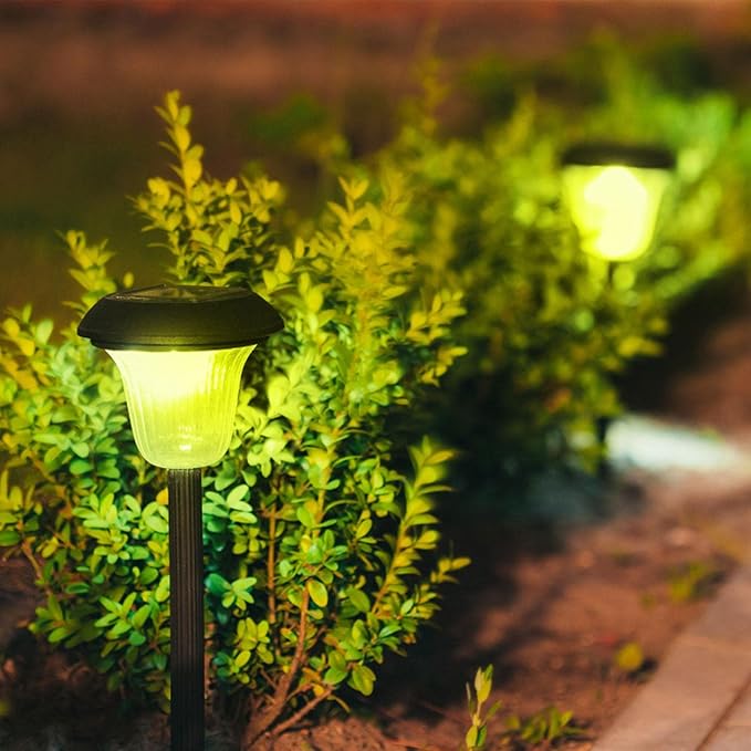 Garden Light Solar Top Replacement Round Box, Solar Replacement Top of Solar Lantern Battery Box, Solar Lights Replacement Top, Waterproof Round Solar Panel Lights