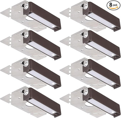LEONLITE 8-Pack 4 Inch LED Hardscape Lighting, Update Retaining Wall Lights, LED Landscape Lighting, 12-24V AC/DC Paver Light Low Voltage, 1W/2W/3W Dimmable Outdoor Step Lights, 5000K Daylight, ETL