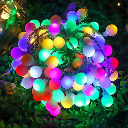 Festival Lights, Battery Powered Fairy Lights 33ft 80LED, Outdoor Waterproof String Lights with Remote, 8 Modes for Indoor, Garden, Patio, Camping, Xmas Decor (Warm Little Beads Colored A)
