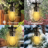 LAMPHOME 30FT Outdoor String Lights Commercial Grade Weatherproof Strand, 10 Edison Vintage Bulbs,ETL Listed | Lumora