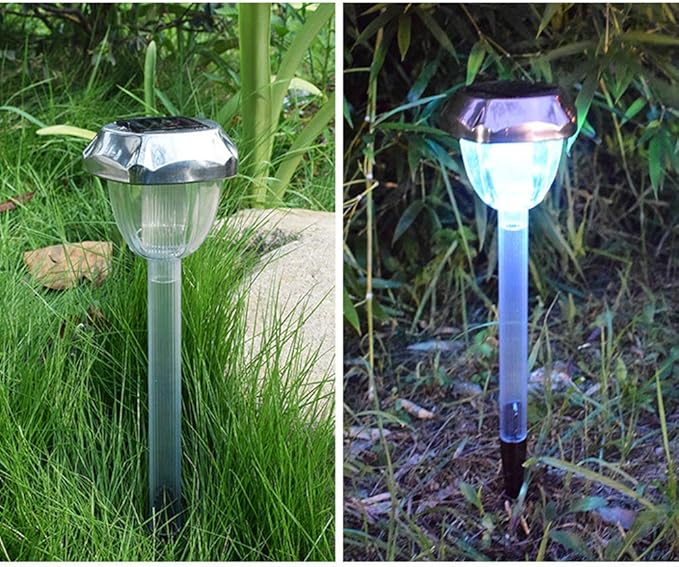 Solar Lights Led Outdoor Decorative Pp Plastic Garden Light Landscape Path Lamp Solar Pathway Lights Outside | Lumora