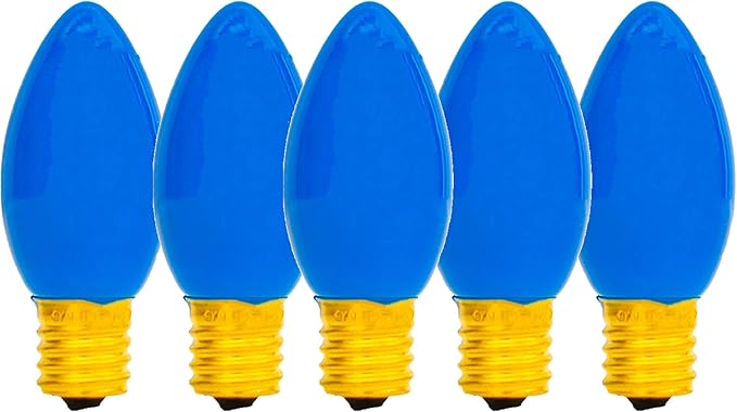 EST. LEE DISPLAY L D 1902 Indoor ＆ Outdoor String Light C9 Glass Christmas Steady Solid Replacement Bulbs E17 | Lumora