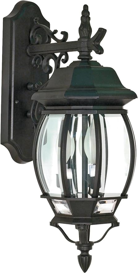 Nuvo 60/893 Three Light Outdoor Wall Mount, UNKNOWN, Black | Lumora