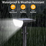 Solar Lights Outdoor Waterproof IP65, Landscape Spotlights with 73 LED, 3 Modes Auto On/Off Solar Spot Lights | Lumora