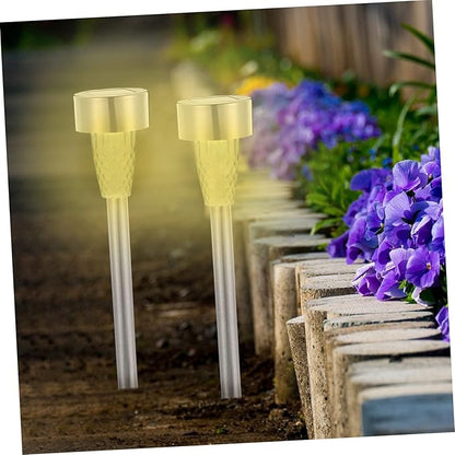 Yardwe 12pcs Solar Powered Landscape Lighting Lights Pathway Solar Outdoor Decor Stake Lights Garden Landscape Kit