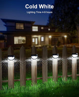 OTHWAY Solar Fence Post Lights Wall Mount Decorative Deck Lighting (Black, 4 Packs) | Lumora