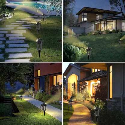 Outdoor Landscape Lighting, 10 Pack Low Voltage LED Landscape Lights，3W 27V Garden Pathway Outdoor SpotLights IP65 Waterproof 3000K Warm White