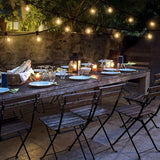 Abeja Outdoor String Lights, 25Ft G40 Globe LED Patio Lights with 27 Edison Plastic Bulbs(2 Spare), Hanging Patio | Lumora