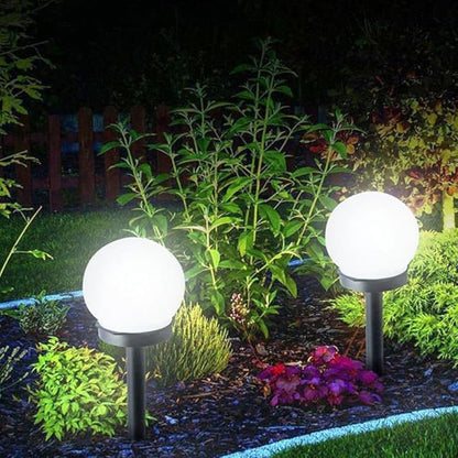 Gadpiparty 4pcs Solar Bubble Ball Path Lights Warm -efficient Outdoor Garden Lawn Stakes