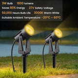 Low Voltage Landscape Lighting,6 Pack Outdoor LED Landscape Spotlights with Transformer 27V Garden Lights Pathway | Lumora
