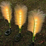 Solar Garden Lights, 2 Pack Solar Fluffy Reed Decorative Lights Outdoor IP65 Waterproof Landscape Decoration | Lumora