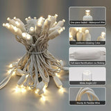 Christmas Lights 50 LED 17FT Commercial Mini LED String Lights, 120V UL, White Wire Xmas Lights for Indoor & | Lumora
