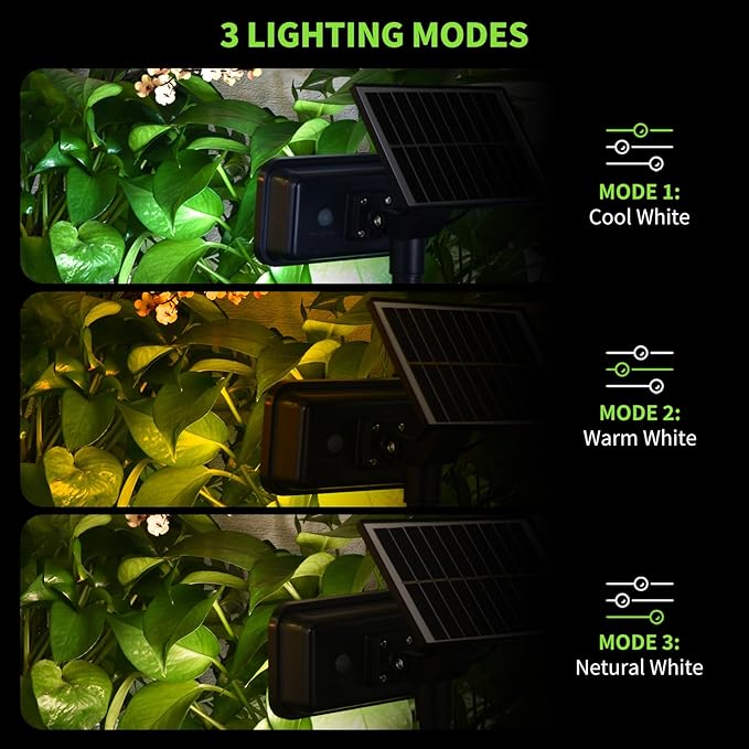 Solar Spot Lights Outdoor, 72 LEDs Landscape Lighting with 3 Lighting Modes and Auto On/Off, 360° Adjustable IP65 Waterproof Solar Powered Landscape Lights for Yard, Garden, Pathway, 6 Pack