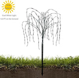 FUCHSUN 4.6 FT 200 LED Solar Lighted Willow Tree Outdoor, Light Up Weeping Willow Tree Garden Pathway Lights | Lumora