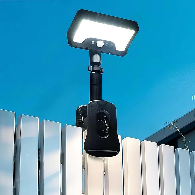 OTSOFDWL Solar Light for Outdoor Stairs - Waterproof Clip & Stand Light, 92 LEDs(600LM) Motion Sensor, Deck Fence Camping Lighting(1Pack)