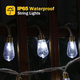 (New) Outdoor String Lights, 24FT 20 LED Bulbs Shatterproof Patio String Lights, IP65 Waterproof 8 Light Modes | Lumora
