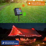 QITONG 2 Pack Red and White Solar String Lights, Each 66ft 200 LED Solar Christmas Lights Outdoor Waterproof, 8 | Lumora
