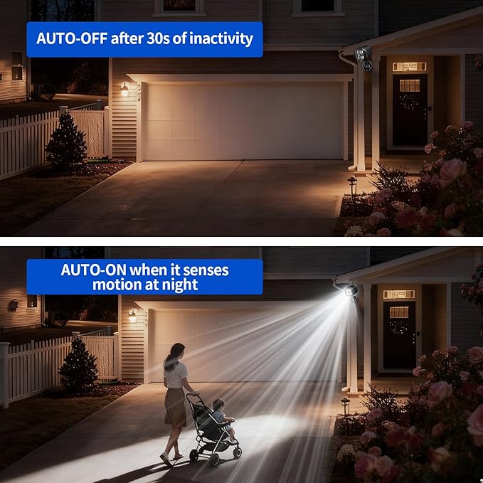 Battery Operated Outdoor Motion Sensor Light, 600LM 6000K Waterproof Wide-Angle Detection Auto On/Off Wall Light,for Garage, Yard, Front Door, Stair and Driveway (1 Pack)