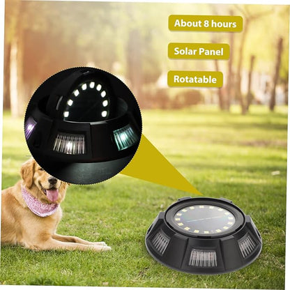 ARTIBETTER 4Pcs Solar Ground Lights Outdoor Garden Pathway Lighting Rotatable Side Glow Lawn Landscape Lights Easy Install Solar Powered Walkway Decor