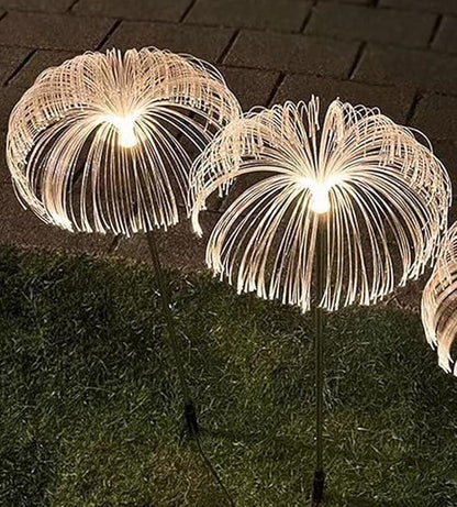Ulalaza 2PCS Garden Solar Lights Multi-Color Changing LED Flower Stake Light Decorative Landscape Lawn Yard Outdoor Lights The Length 58 * 43 * 81mm/2 * 2 * 3inch Warm Light