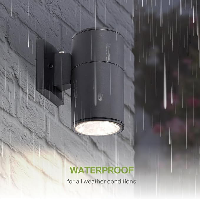 ASD 1 Light Dusk to Dawn Outdoor Wall Light Fixture | 60W E26 Bulb Socket 120V ETL Cylinder Up Down Lights | | Lumora