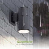 ASD 1 Light Dusk to Dawn Outdoor Wall Light Fixture | 60W E26 Bulb Socket 120V ETL Cylinder Up Down Lights | | Lumora
