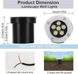 Low Voltage Landscape Light Outdoor In-Ground Well Lights with Connectors 6W 12V-24V IP67 Waterproof LED Landscape | Lumora