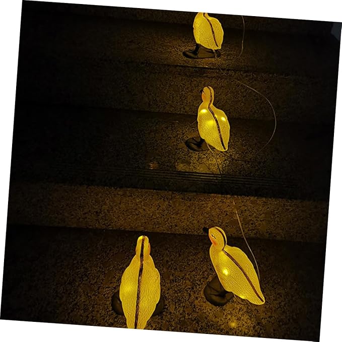 Solar Lawn Lamp 5pcs Yellow Duck LED Landscape Lights Outdoor Garden Solar Pathway Lights Waterproof Decorative Yard Lighting for Patio