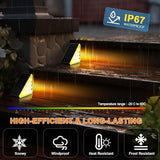 12 Pack Solar Stair Lights Outdoor Stair Lights with Waterproof IP67 LED Solar Light for Outside Light Decor for | Lumora
