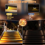12 Pack Solar Stair Lights Outdoor Stair Lights with Waterproof IP67 LED Solar Light for Outside Light Decor for | Lumora