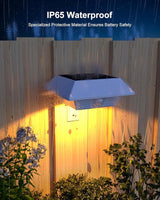 8 Pack Solar Powered Gutter Lights Outdoor Decorative Waterproof 12 LEDs Yard Lamp for Fence, Railing, Outside | Lumora