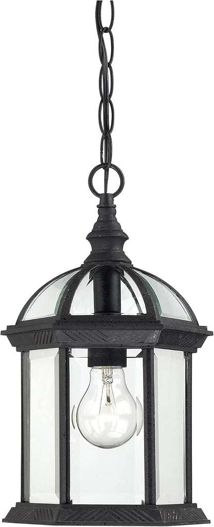 Nuvo Lighting 60/4979 Traditional One Light Hanging Lantern from Boxwood collection in Black finish