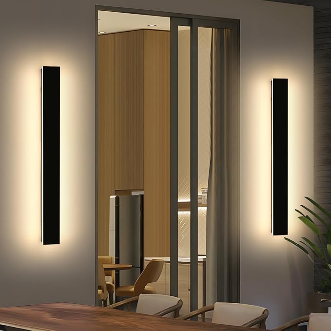 Mikeru 39inch Outdoor Wall Light Fixtures, 3000k Exterior Wall Sconces, Acrylic Invisible Exterior Wall Light for | Lumora
