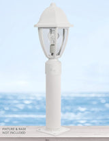 Solus 12, 24, or 36 inch Stub Post for Outdoor Lamp Fixtures – Aluminum Construction, .050" Wall Thickness – for | Lumora