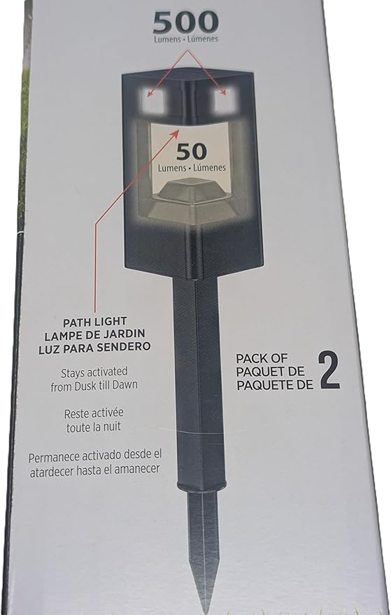 Infinity X1 Solar Path & Motion Security Lights (2-Pack) – 500 Lumens Motion Activated, 50 Lumens Dusk-to-Dawn | Lumora