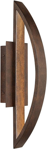 Possini Euro Design Modern Outdoor Wall Light Fixture LED Mottled Coppered Bronze Brown 20 1/2" Arching Steel Frame | Lumora